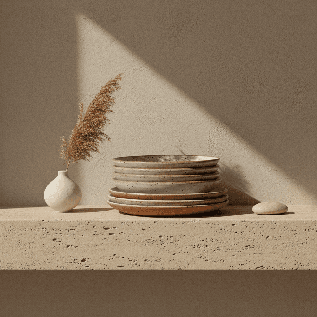 Set d’Assiettes Céramique — styled in an interior